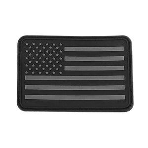 American Flag Patches, Choose Style, PVC Rubber, 2" x 3" w/ Velcro/Hook backing - Bull Strap