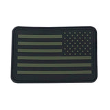 American Flag Patches, Choose Style, PVC Rubber, 2" x 3" w/ Velcro/Hook backing - Bull Strap