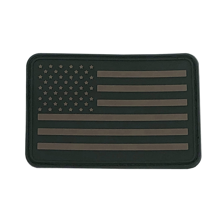 American Flag Patches, Choose Style, PVC Rubber, 2" x 3" w/ Velcro/Hook backing - Bull Strap