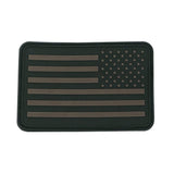 American Flag Patches, Choose Style, PVC Rubber, 2" x 3" w/ Velcro/Hook backing - Bull Strap