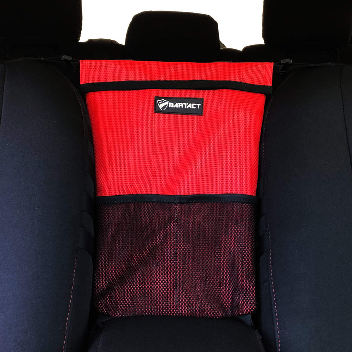 Automobile Seat Storage Bag Pet Barrier Organizer for vehicles Sun Shade Mesh Bartact (Pat Pend) - Bull Strap