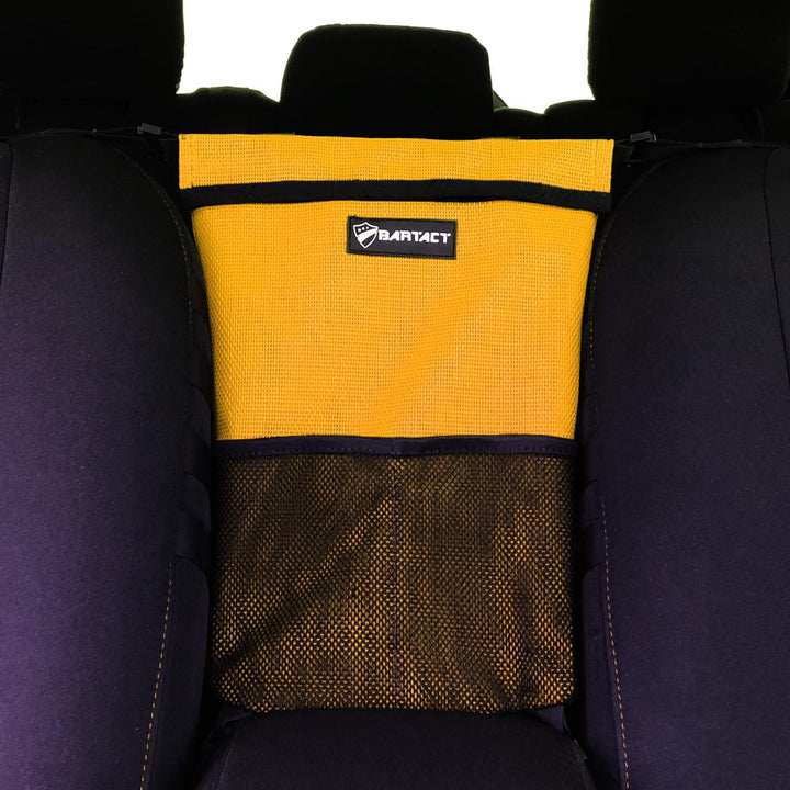 Automobile Seat Storage Bag Pet Barrier Organizer for vehicles Sun Shade Mesh Bartact (Pat Pend) - Bull Strap