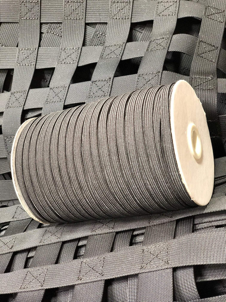 Bartact Braided Elastic 1/4" Black - Bull Strap