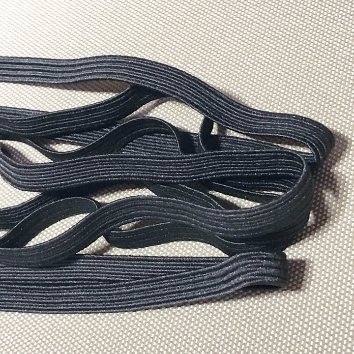 Bartact Braided Elastic 1/4" Black - Bull Strap