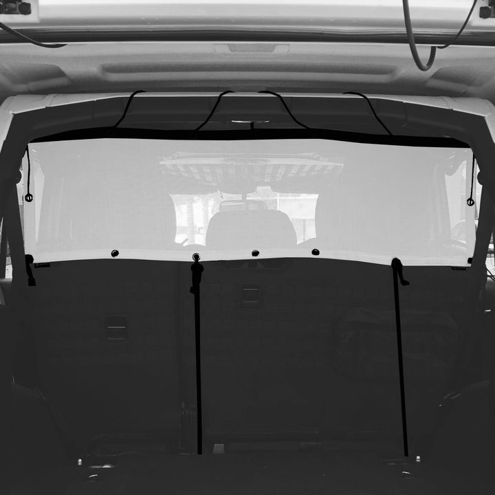 Bartact Cargo/Pet Barrier Divider Shade- Jeep Wrangler JLU Rear Bench Upper (PAT PENDING) - Bull Strap