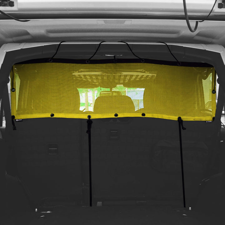 Bartact Cargo/Pet Barrier Divider Shade- Jeep Wrangler JLU Rear Bench Upper (PAT PENDING) - Bull Strap