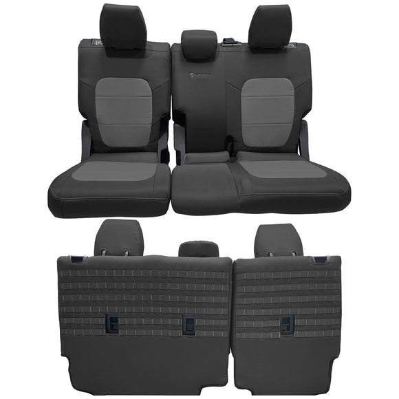 Bronco Bench Seat Covers Tactical for Ford Bronco 2021 2022 2023 Full-Size 4 Door Rear NO Armrest Only Bartact - Bull Strap