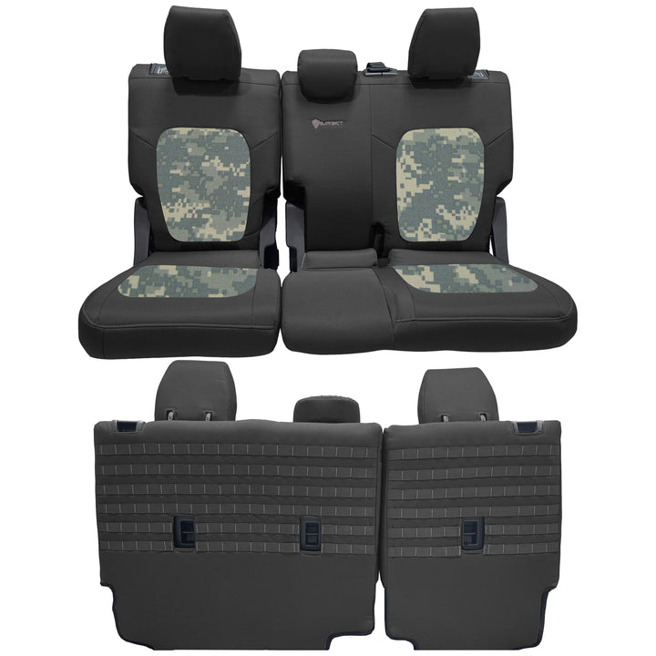 Bronco Bench Seat Covers Tactical for Ford Bronco 2021 2022 2023 Full-Size 4 Door Rear NO Armrest Only Bartact - Bull Strap