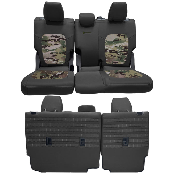 Bronco Bench Seat Covers Tactical for Ford Bronco 2021 2022 2023 Full-Size 4 Door Rear NO Armrest Only Bartact - Bull Strap
