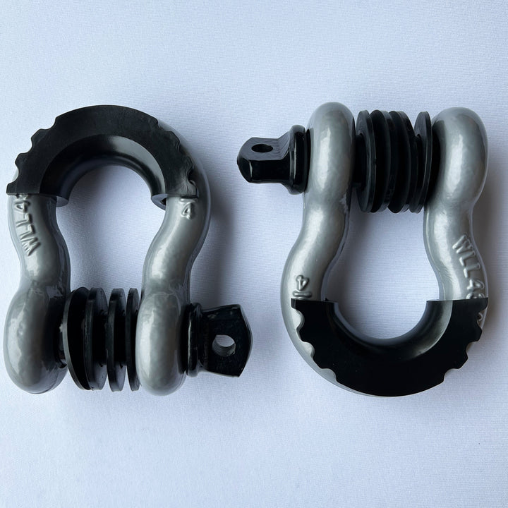 Bull Strap 3/4" 5T D-Ring Shackle Kit w/ Isolators & Washers - qty 2 - Bull Strap