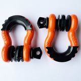 Bull Strap 3/4" 5T D-Ring Shackle Kit w/ Isolators & Washers - qty 2 - Bull Strap