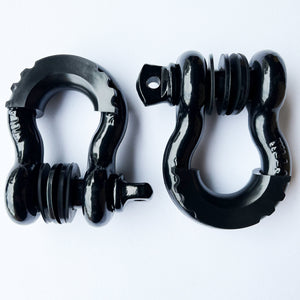 Bull Strap 3/4" 5T D-Ring Shackle Kit w/ Isolators & Washers - qty 2 - Bull Strap