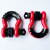 Bull Strap 3/4" 5T D-Ring Shackle Kit w/ Isolators & Washers - qty 2 - Bull Strap