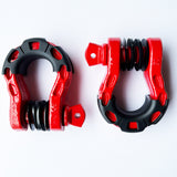 Bull Strap 3/4" HEAVY DUTY 8T D-Ring Shackles Kit w/ Isolators & Washers - qty 2 - Bull Strap