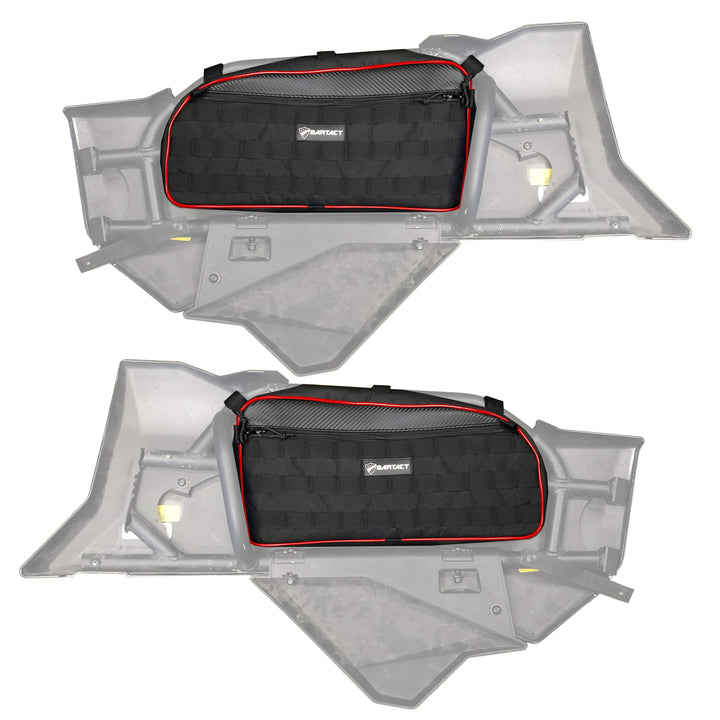 Can Am X3 Door Bags, REAR Pair (Driver and Passenger) w/ PALS / MOLLE and padded interior pocket - Bull Strap