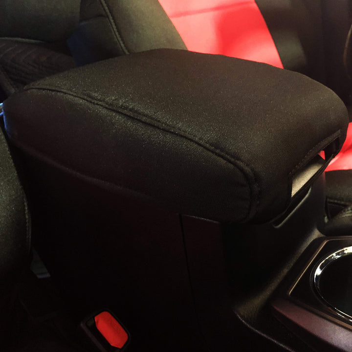 Console Cover for Toyota Tacoma 2016-22 (Standard and TRD) Padded by Bartact - Bull Strap