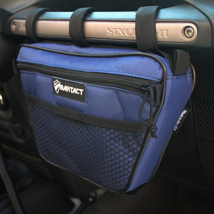 Dash Storage Bag for Jeep Wrangler, Gladiator, UTV, RZR, X3 Passenger grab handle - by Bartact - Bull Strap
