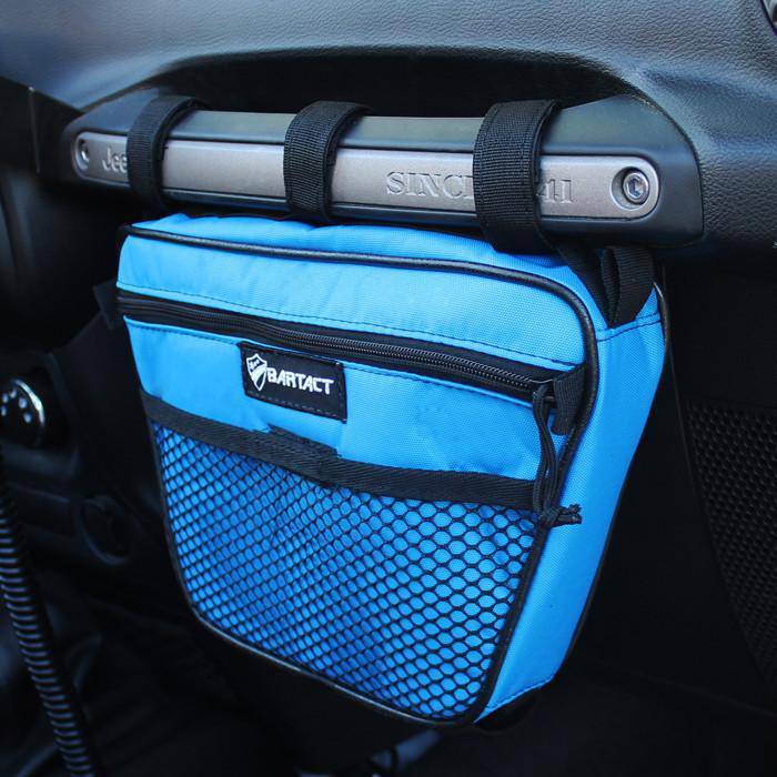 Dash Storage Bag for Jeep Wrangler, Gladiator, UTV, RZR, X3 Passenger grab handle - by Bartact - Bull Strap