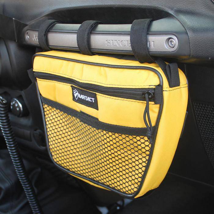 Dash Storage Bag for Jeep Wrangler, Gladiator, UTV, RZR, X3 Passenger grab handle - by Bartact - Bull Strap