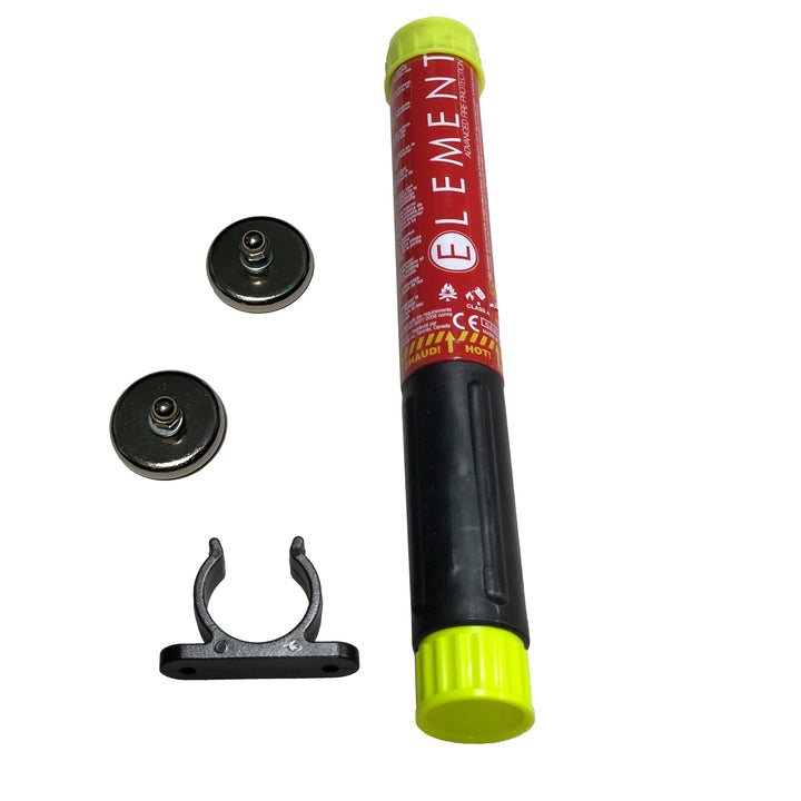Element E50 Kitchen Fire Extinguisher A B C K 50 Second PLUS Dual Magnet Mount Combo Kit | PALS/MOLLE Compatible | Bartact - Bull Strap