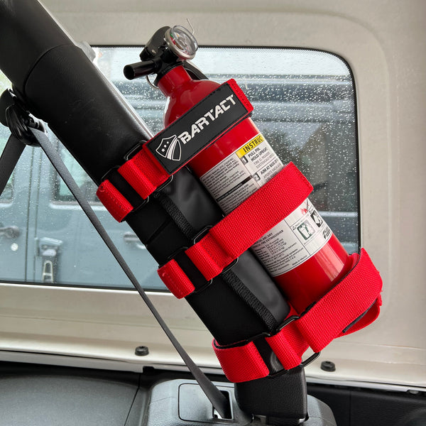 Fire Extinguisher Mount for padded Roll Bars Holds 2.5 - 5 LB Extinguisher | Bartact - Bull Strap
