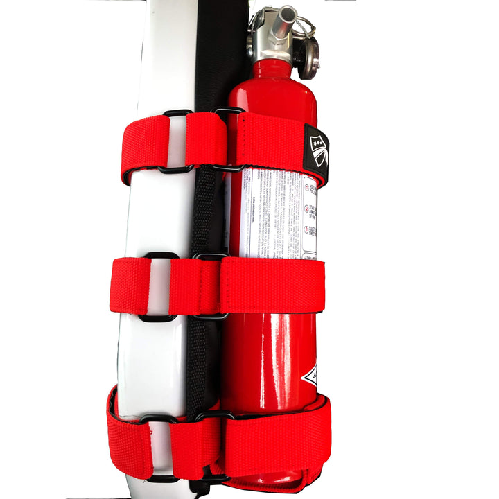 Fire Extinguisher Mount for padded Roll Bars Holds 2.5 - 5 LB Extinguisher | Bartact - Bull Strap
