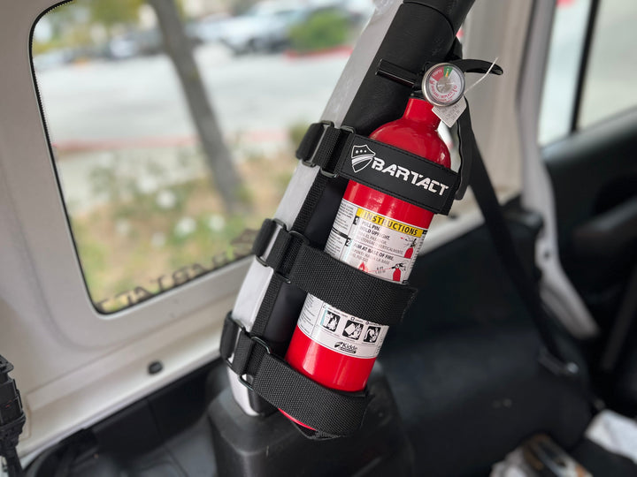 Fire Extinguisher Mount for padded Roll Bars Holds 2.5 - 5 LB Extinguisher | Bartact - Bull Strap