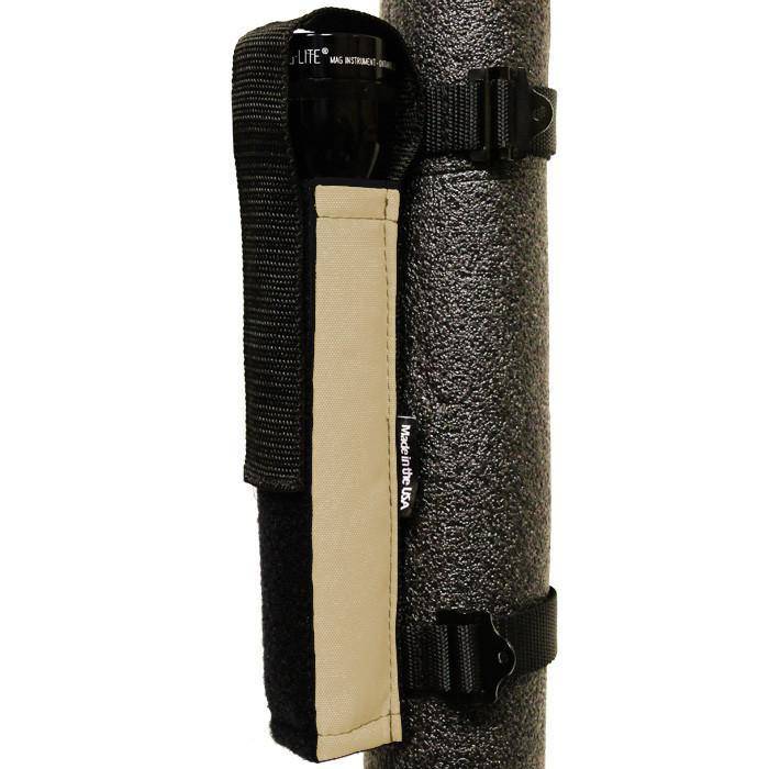 Flashlight Holder Extreme Roll Bar PALS MOLLE Compatible for 2, 3, and 4, D and C Cell lights Bartact - Bull Strap