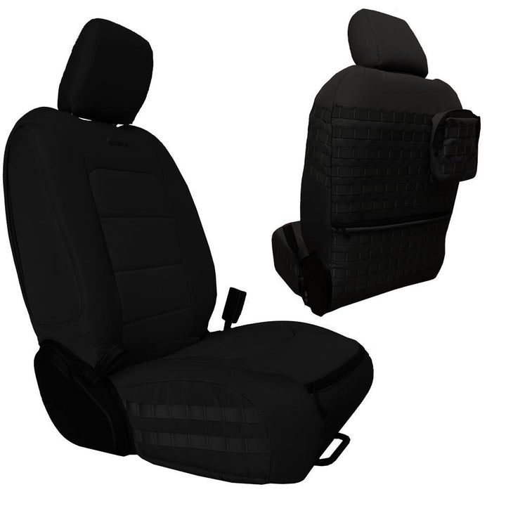 Front Tactical Seat Covers for Jeep Gladiator 2019-23 JT BARTACT - (PAIR) w/ MOLLE - (NOT for Mojave or 392 Edition) - Bull Strap
