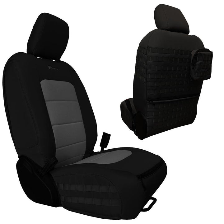 Front Tactical Seat Covers for Jeep Gladiator 2019-23 JT BARTACT - (PAIR) w/ MOLLE - (NOT for Mojave or 392 Edition) - Bull Strap