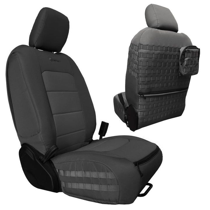 Front Tactical Seat Covers for Jeep Gladiator 2019-23 JT BARTACT - (PAIR) w/ MOLLE - (NOT for Mojave or 392 Edition) - Bull Strap