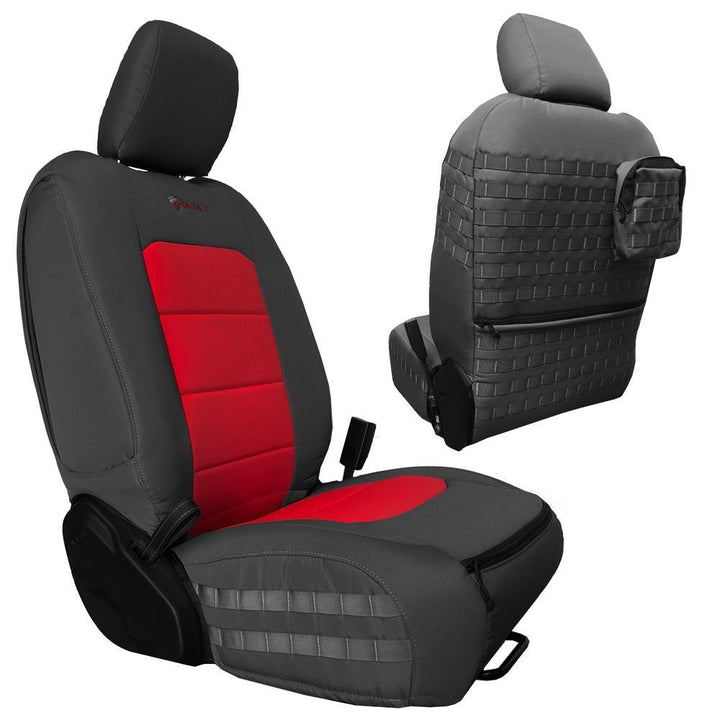 Front Tactical Seat Covers for Jeep Gladiator 2019-23 JT BARTACT - (PAIR) w/ MOLLE - (NOT for Mojave or 392 Edition) - Bull Strap