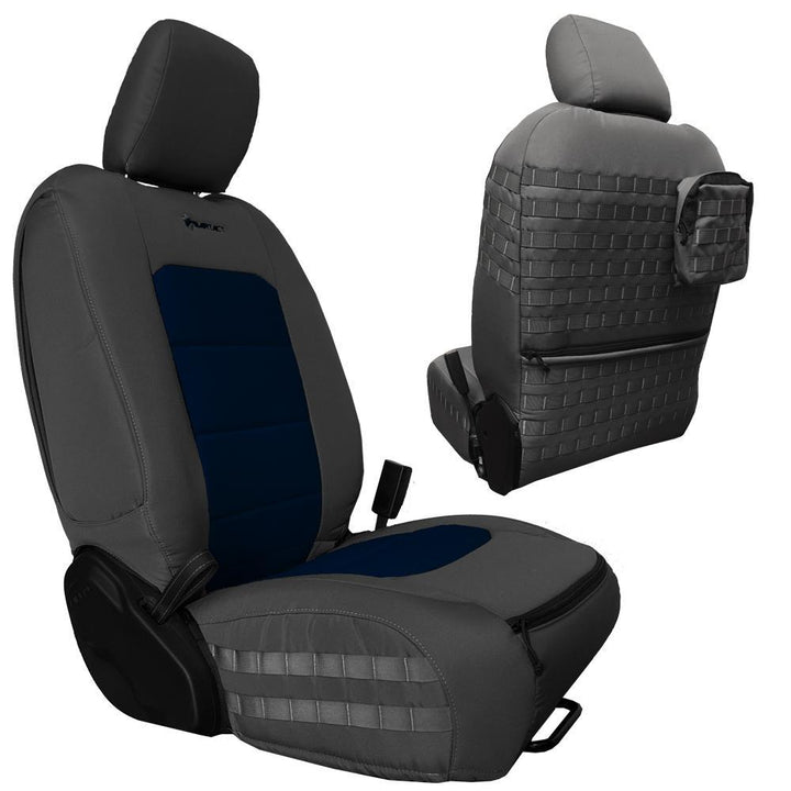 Front Tactical Seat Covers for Jeep Gladiator 2019-23 JT BARTACT - (PAIR) w/ MOLLE - (NOT for Mojave or 392 Edition) - Bull Strap