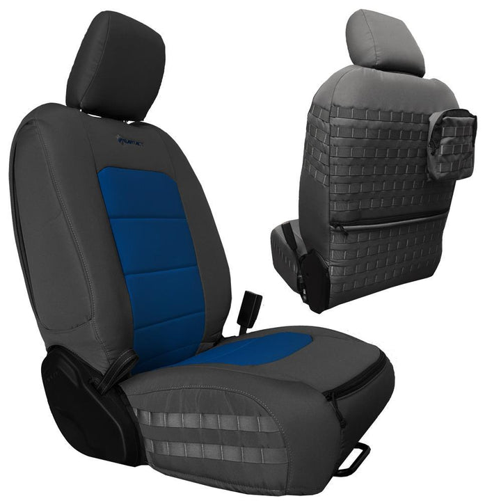 Front Tactical Seat Covers for Jeep Gladiator 2019-23 JT BARTACT - (PAIR) w/ MOLLE - (NOT for Mojave or 392 Edition) - Bull Strap