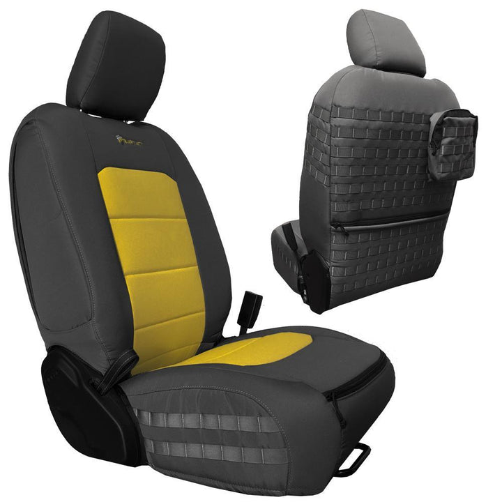 Front Tactical Seat Covers for Jeep Gladiator 2019-23 JT BARTACT - (PAIR) w/ MOLLE - (NOT for Mojave or 392 Edition) - Bull Strap