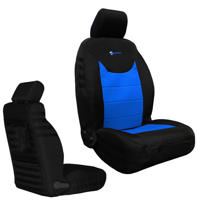 Front Tactical Seat Covers for Jeep Wrangler JK & JKU 2013-18 BARTACT (PAIR) w/ MOLLE - SRS Air Bag Compliant - Bull Strap