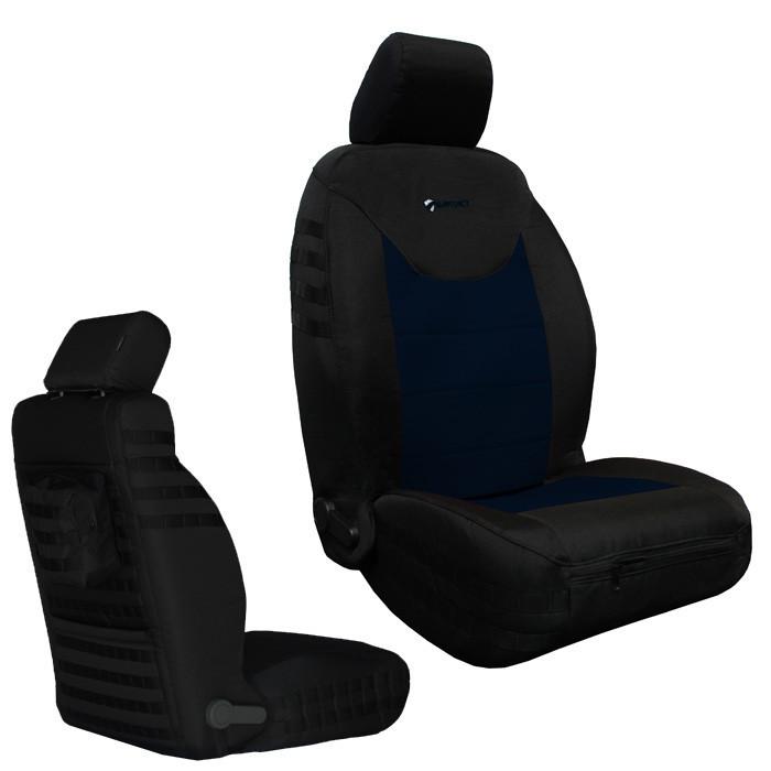 Front Tactical Seat Covers for Jeep Wrangler JK & JKU 2013-18 BARTACT (PAIR) w/ MOLLE - SRS Air Bag Compliant - Bull Strap