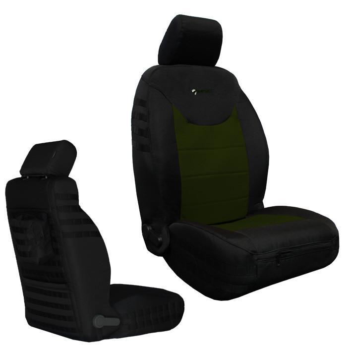 Front Tactical Seat Covers for Jeep Wrangler JK & JKU 2013-18 BARTACT (PAIR) w/ MOLLE - SRS Air Bag Compliant - Bull Strap