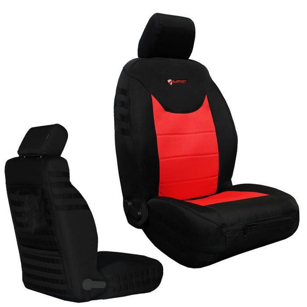 Front Tactical Seat Covers for Jeep Wrangler JK & JKU 2013-18 BARTACT (PAIR) w/ MOLLE - Non SRS Air Bag Compliant - Bull Strap