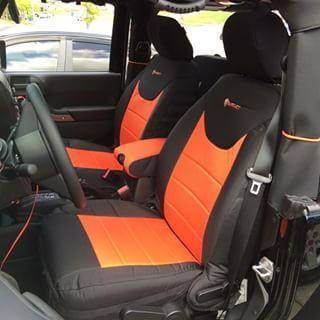Front Tactical Seat Covers for Jeep Wrangler JK & JKU 2013-18 BARTACT (PAIR) w/ MOLLE - Non SRS Air Bag Compliant - Bull Strap