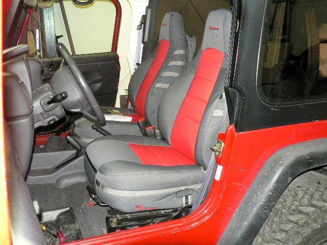 Front Tactical Seat Covers for Jeep Wrangler TJ 1997-02 (PAIR) w/ MOLLE Bartact - Bull Strap