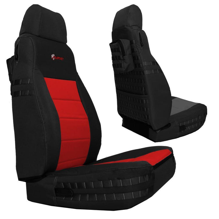 Front Tactical Seat Covers for Jeep Wrangler TJ / LJ 2003-06 BARTACT (PAIR) w/ MOLLE | Bartact - Bull Strap