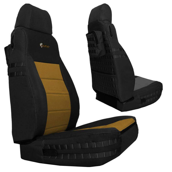 Front Tactical Seat Covers for Jeep Wrangler TJ / LJ 2003-06 BARTACT (PAIR) w/ MOLLE | Bartact - Bull Strap