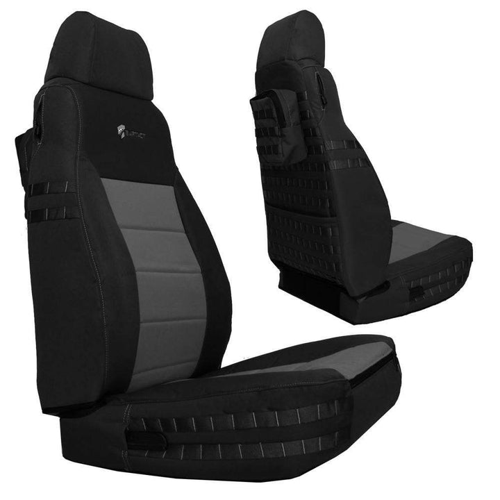 Front Tactical Seat Covers for Jeep Wrangler TJ / LJ 2003-06 BARTACT (PAIR) w/ MOLLE | Bartact - Bull Strap