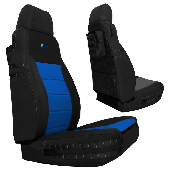 Front Tactical Seat Covers for Jeep Wrangler TJ / LJ 2003-06 BARTACT (PAIR) w/ MOLLE | Bartact - Bull Strap