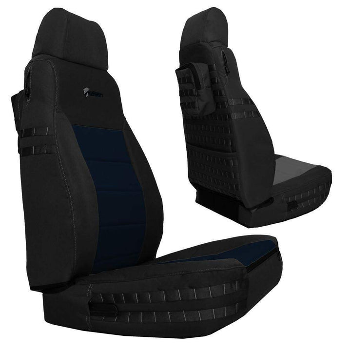 Front Tactical Seat Covers for Jeep Wrangler TJ / LJ 2003-06 BARTACT (PAIR) w/ MOLLE | Bartact - Bull Strap