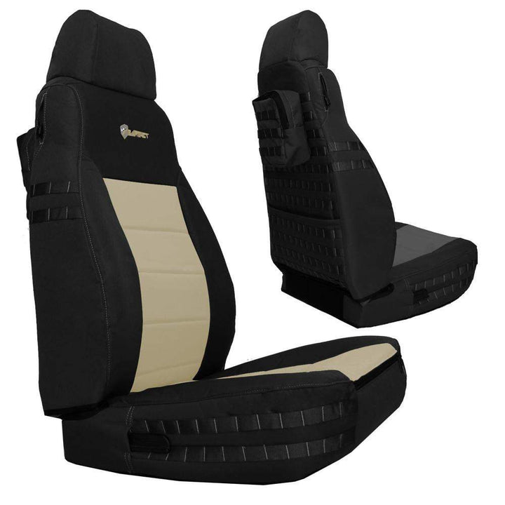Front Tactical Seat Covers for Jeep Wrangler TJ / LJ 2003-06 BARTACT (PAIR) w/ MOLLE | Bartact - Bull Strap