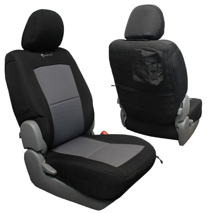 Front Tactical Seat Covers for Toyota Tacoma 2009-15 (NON-TRD) BARTACT (Pair) w/ MOLLE - Bull Strap