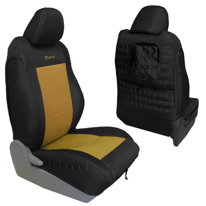 Front Tactical Seat Covers for Toyota Tacoma 2009-15 (TRD) BARTACT (Pair) w/ MOLLE - Bull Strap