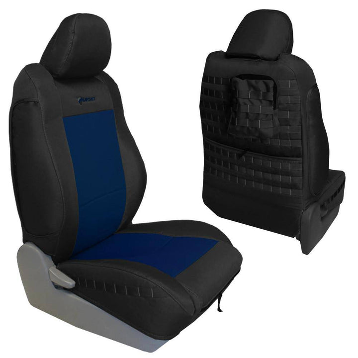 Front Tactical Seat Covers for Toyota Tacoma 2009-15 (TRD) BARTACT (Pair) w/ MOLLE - Bull Strap